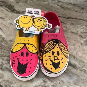Native mr men little miss kids crocs shoes 12